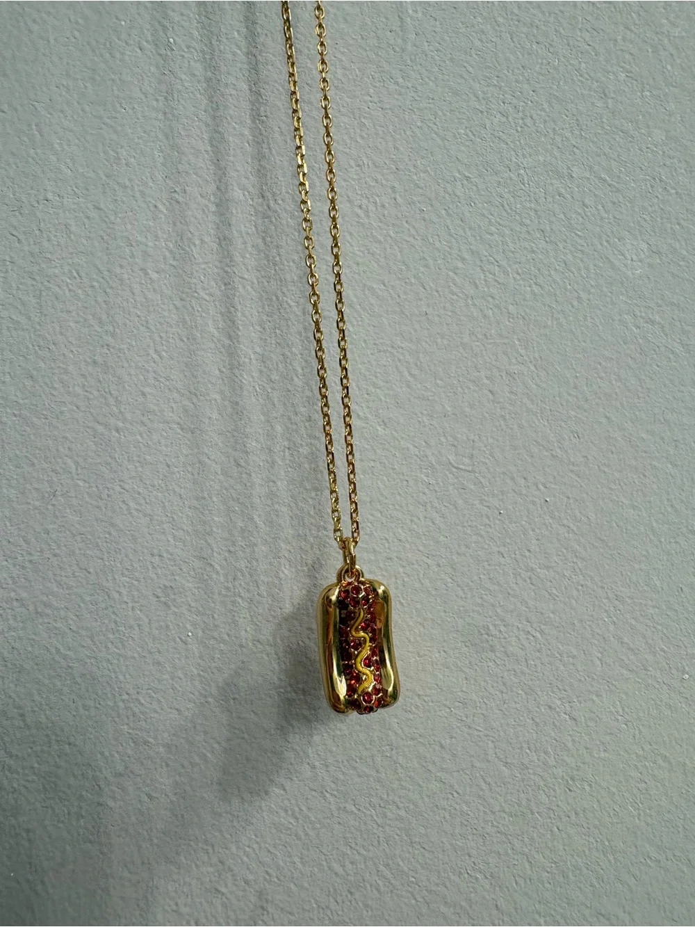 Kate Spade Hot Dog Pendant Necklace - What A Snack